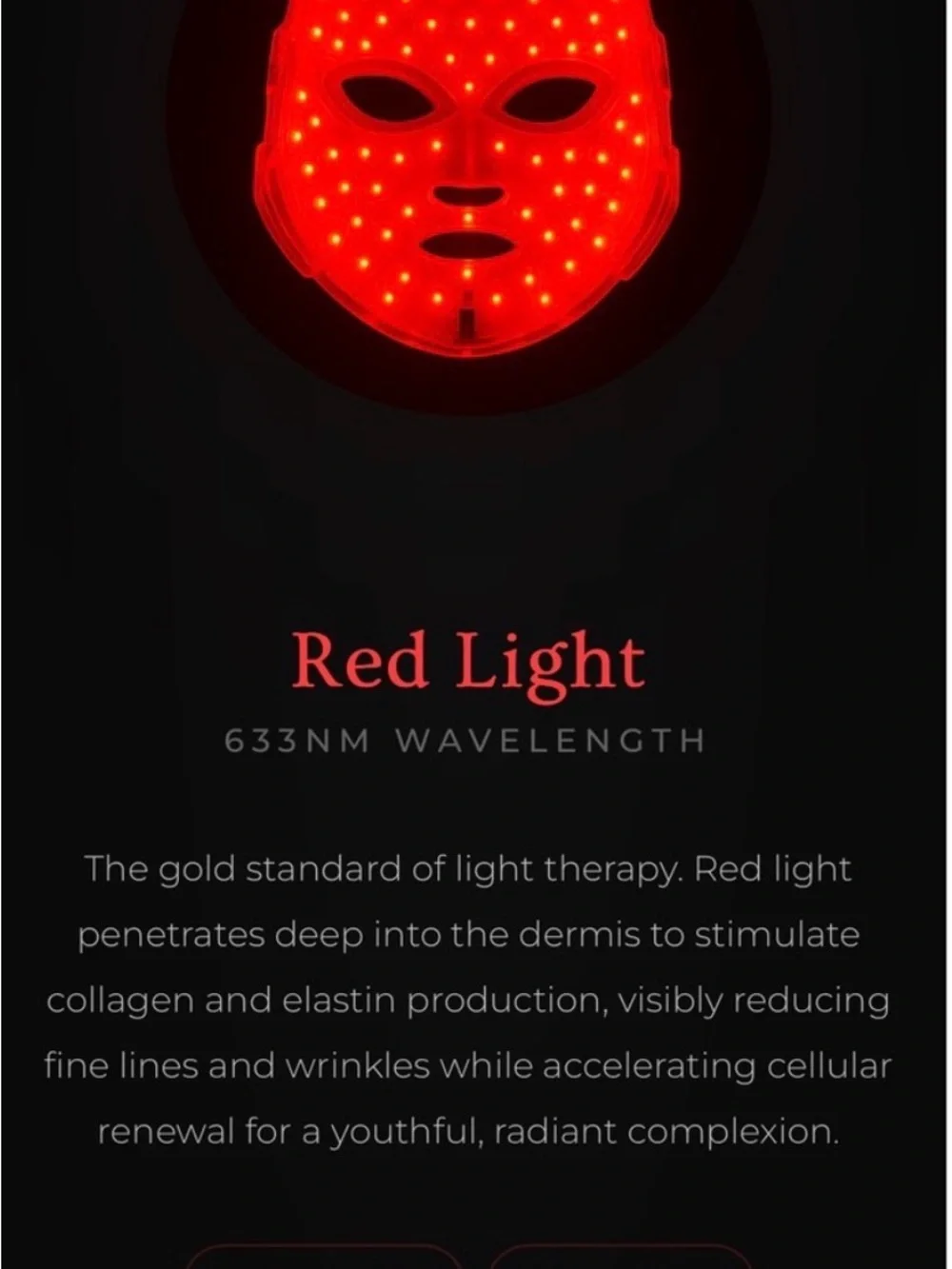 LED Light Therapy Face Mask - White by